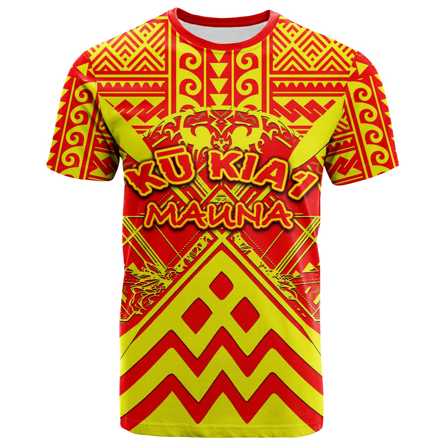 Custom Hawaii Mauna Kea T Shirt LT6 Unisex Red - Polynesian Pride