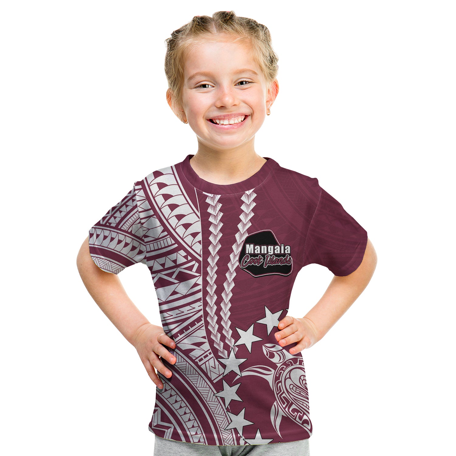 Cook Islands Mangaia Polynesian T Shirt KID LT6 - Polynesian Pride