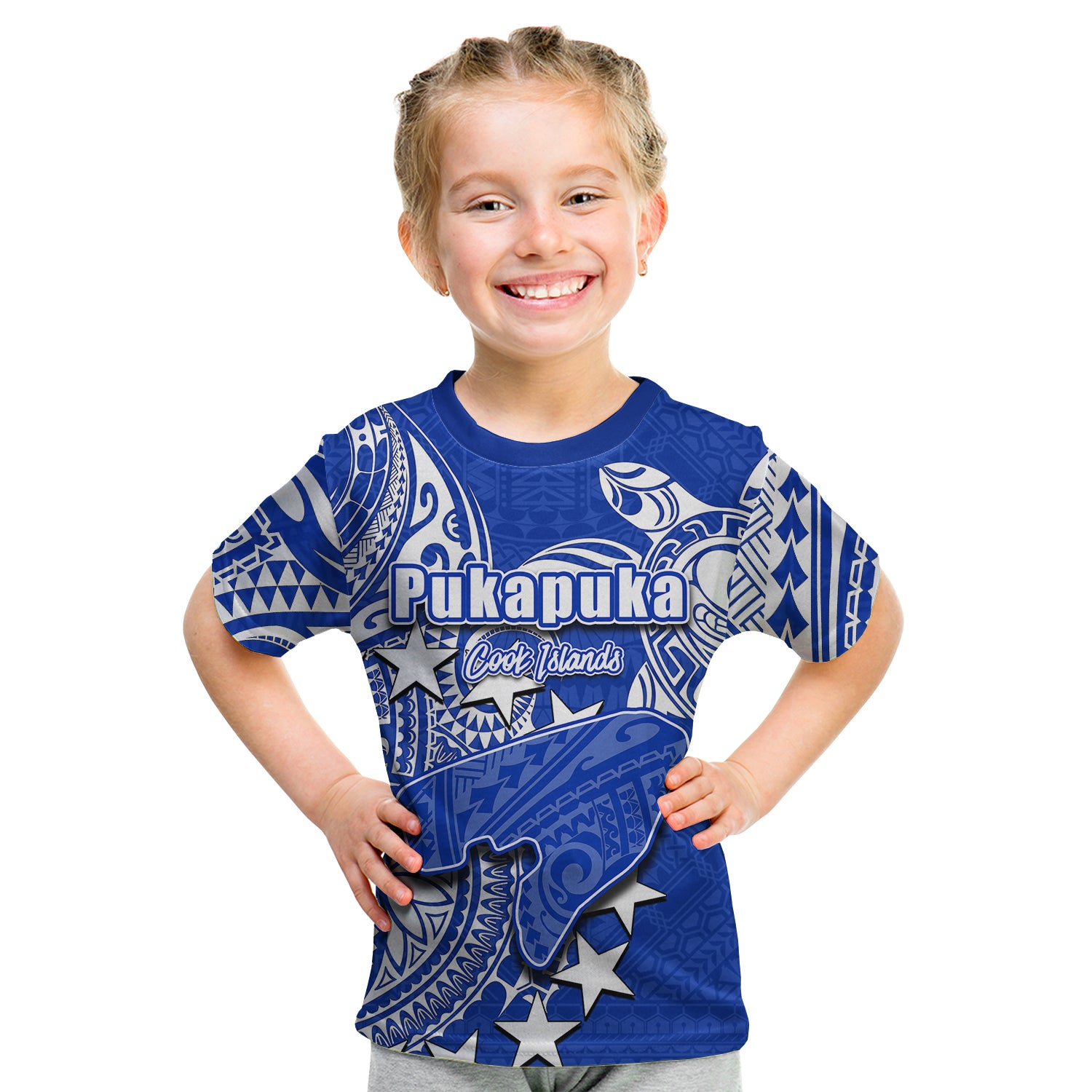 (Custom Personalised)Cook Islands T Shirt Kid Pukapuka LT6 - Polynesian Pride