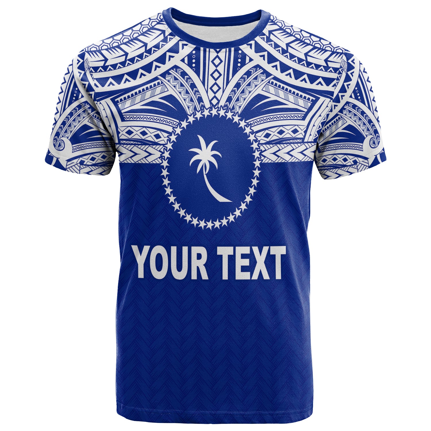 Custom Chuuk Flag T Shirt Micronesia Style Blue LT13 Unisex Blue - Polynesian Pride