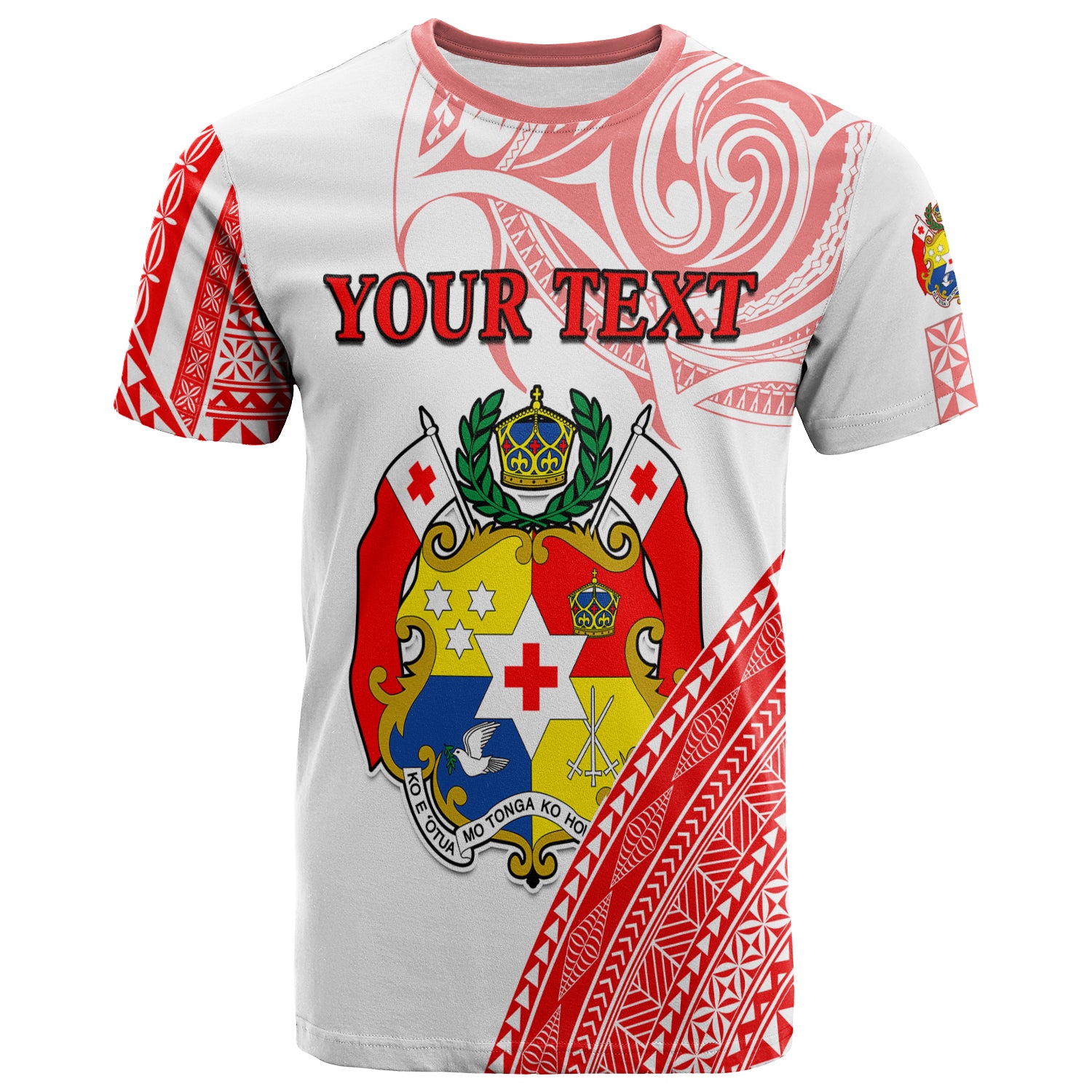 Custom Tonga T Shirt Tongan Pattern Blithesome LT13 Unisex Red - Polynesian Pride