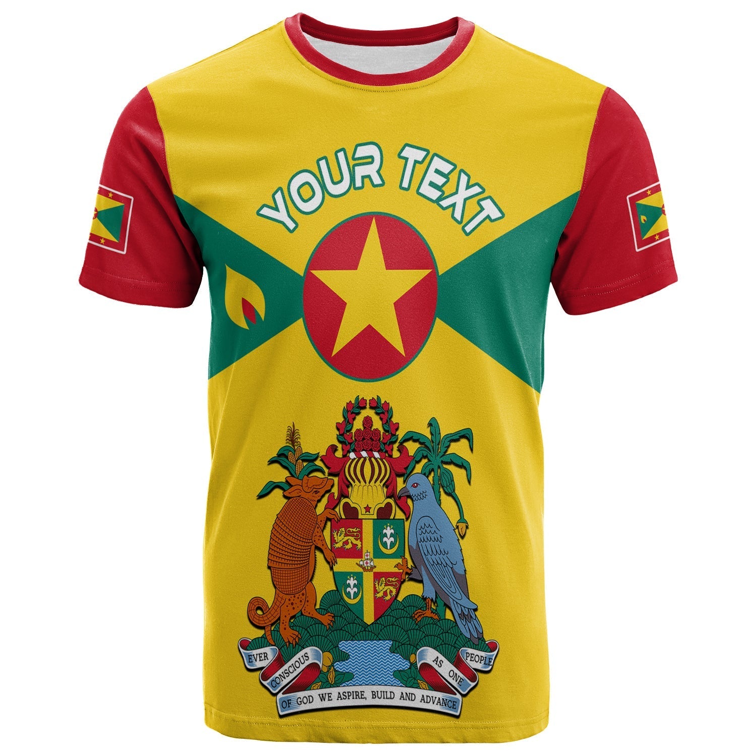 Custom Grenada T Shirt Power Grenada Mix Coat of Arms LT13 Art - Polynesian Pride