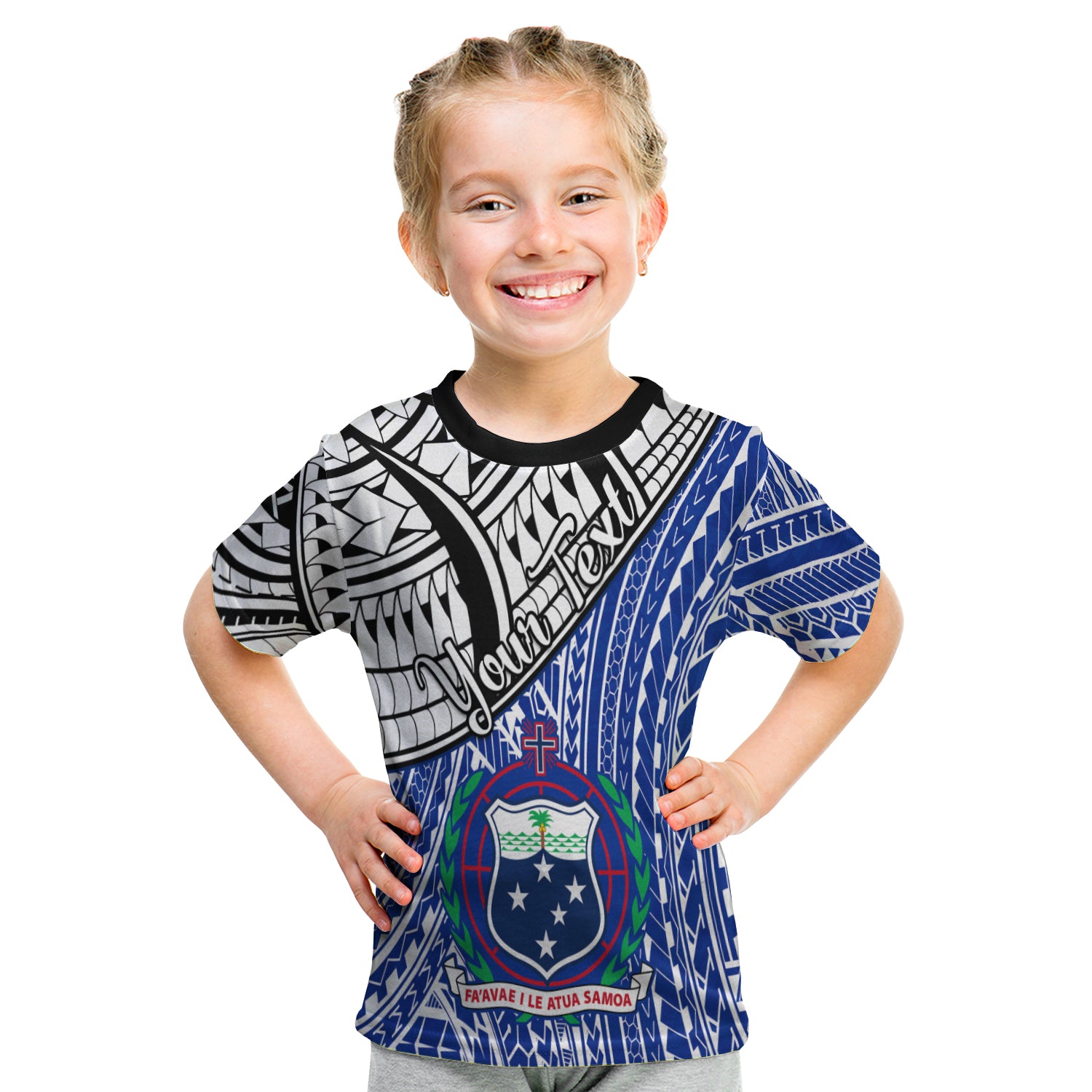 (Custom Personalised) Samoa T Shirt KID Samoan Pattern Newest LT13 Youth XL Size14 - Polynesian Pride