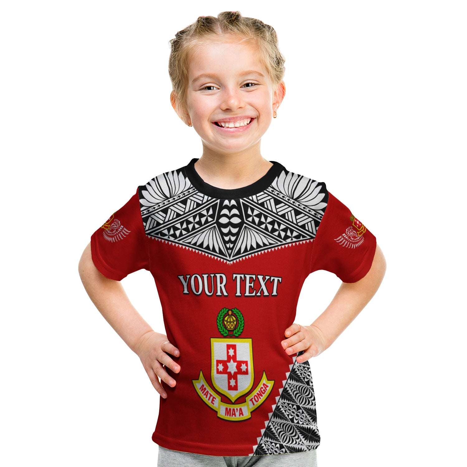 (Custom Personalised) Kolisi Tonga T Shirt Kid College 'Atele Mate Ma'A Tonga LT13 - Polynesian Pride