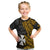 (Custom Text And Number) Wallis And Futuna T Shirt Kid Enjoy Polynesian Flowers Version Gold LT13 - Polynesian Pride