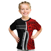 Marshall Islands T Shirt Kid Simple Pattern Version Red LT13 Youth XL Size14 - Polynesian Pride