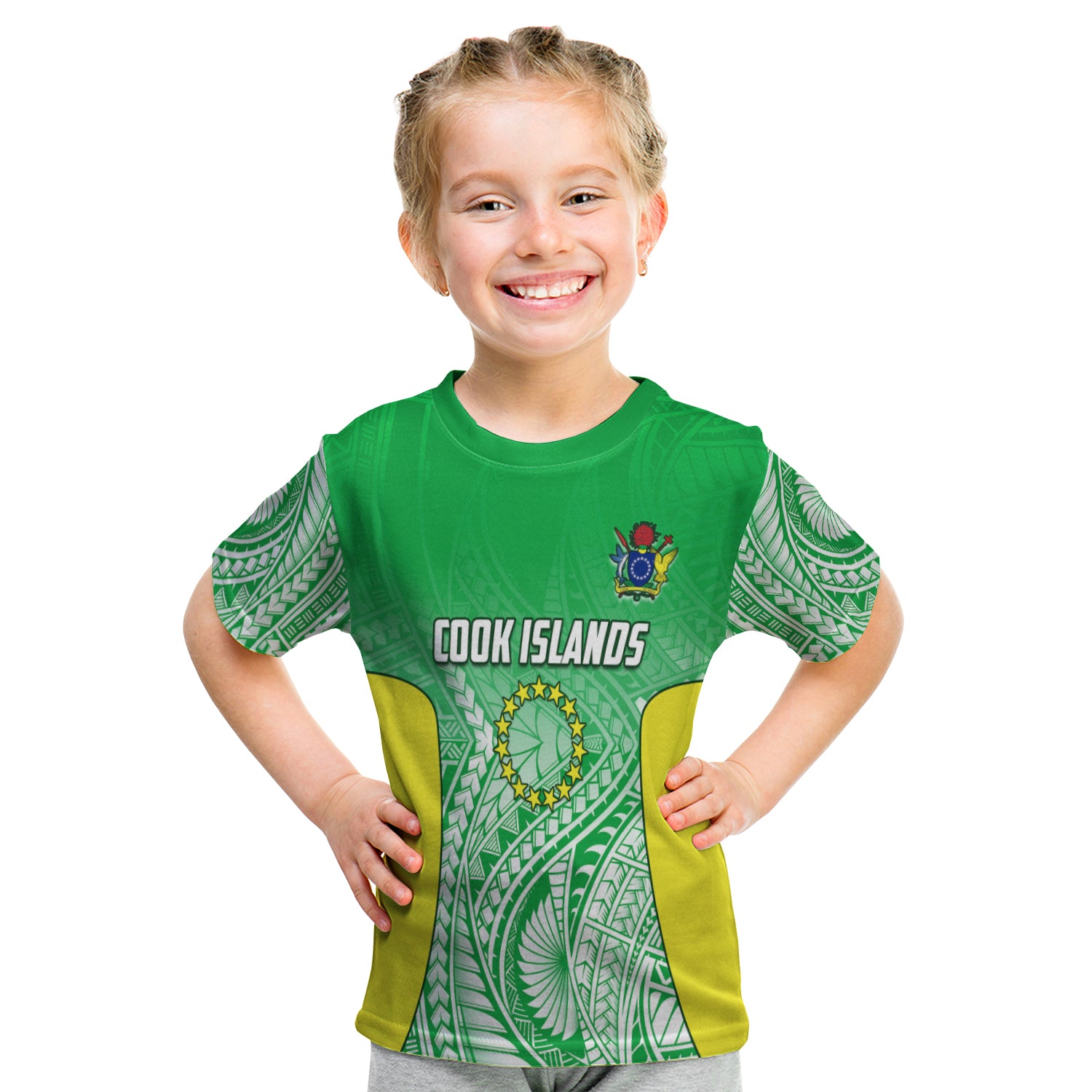 Cook Islands T Shirt Kid Pattern Be Unique LT13 Youth XL Size14 - Polynesian Pride