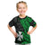 Wallis And Futuna T Shirt Kid Enjoy Polynesian Flowers Version Green LT13 - Polynesian Pride