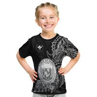 Hawaiian Polynesian T Shirt Kid White Seal Of Hawaii LT13 - Polynesian Pride