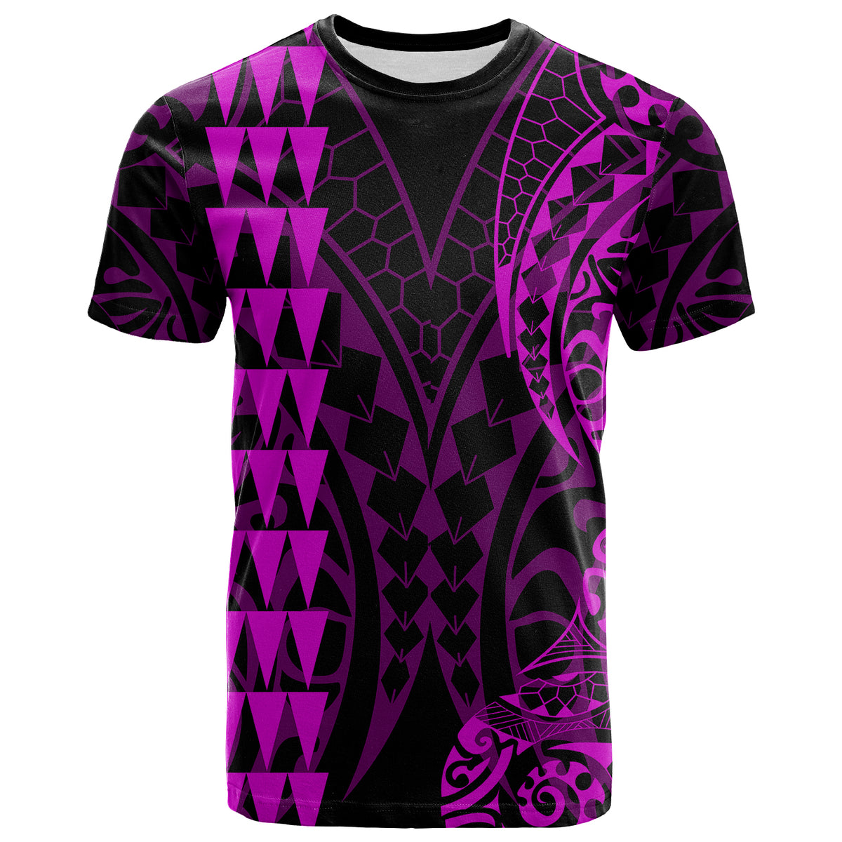 Kakau Polynesian Tribal T Shirt LT13 Purple - Polynesian Pride