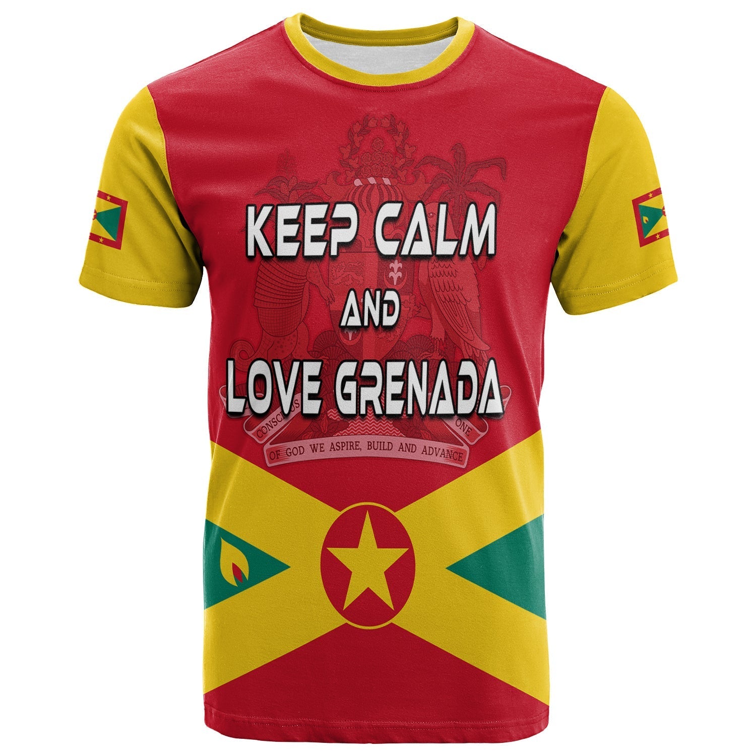 Grenada T Shirt Keep Calm and Love Grenada LT13 Art - Polynesian Pride