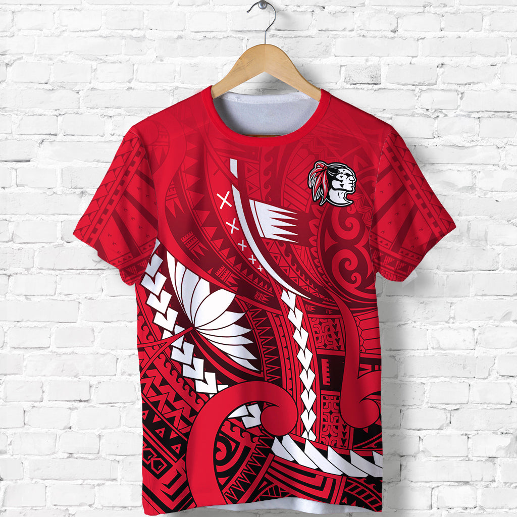 Kahuku Shool T Shirt Enthusiasm Red Raiders LT13 Unisex Red - Polynesian Pride