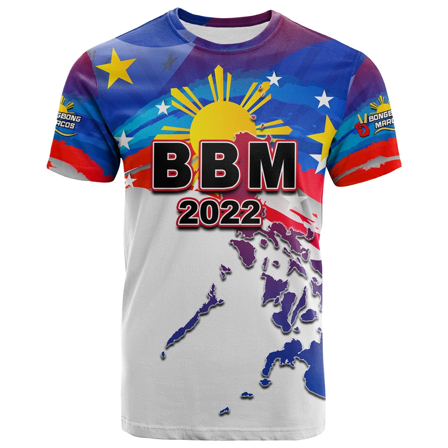 Custom Philippines T Shirt BBM 2022 LT6 Unisex Red - Polynesian Pride