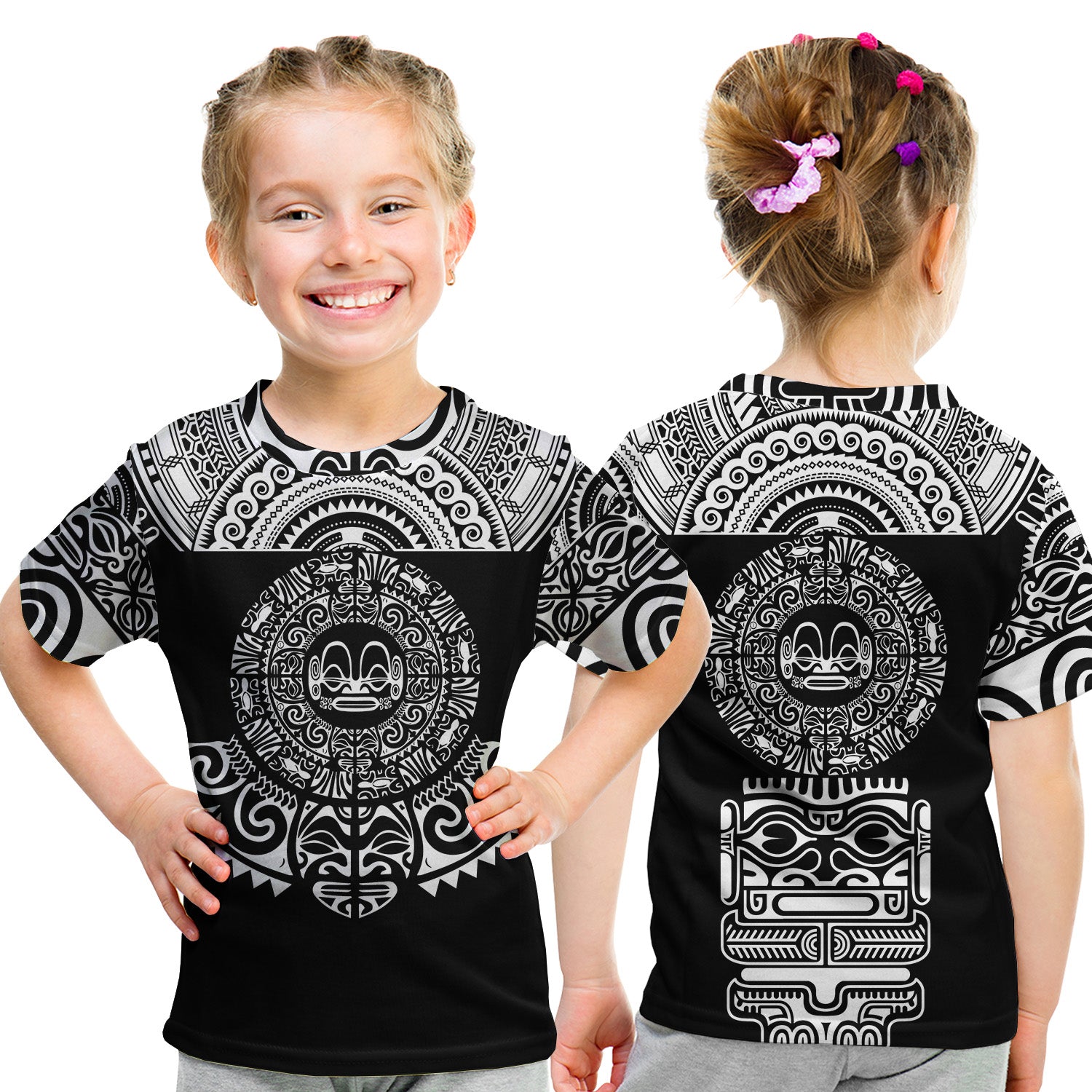 Marquesas Islands T Shirt Kid Marquesan Tattoo Simplified Version - Black LT8 Youth XL Size14 - Polynesian Pride