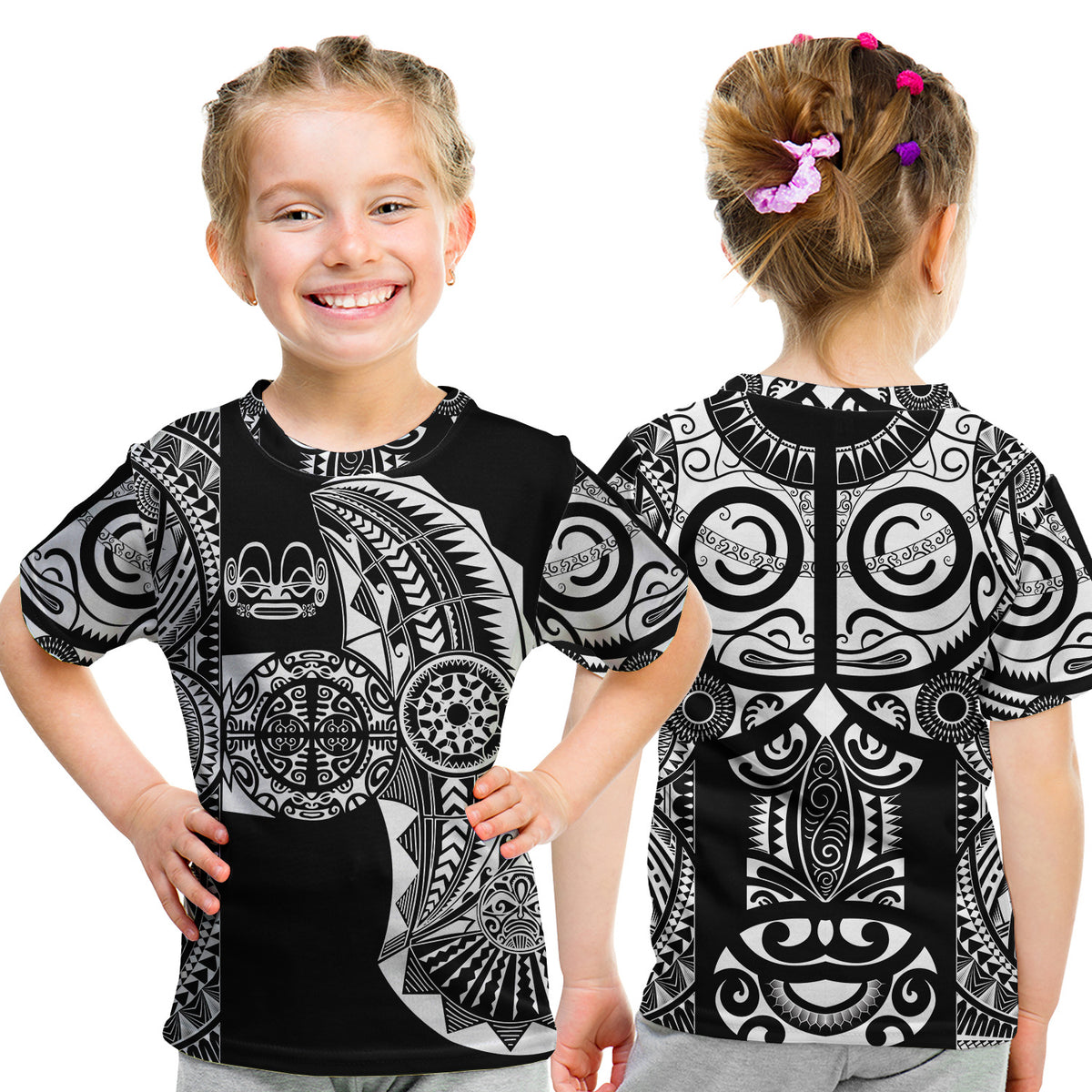 Marquesas Islands T Shirt Kid Marquesan Tattoo Original Style - Black LT8 Youth XL Size14 - Polynesian Pride