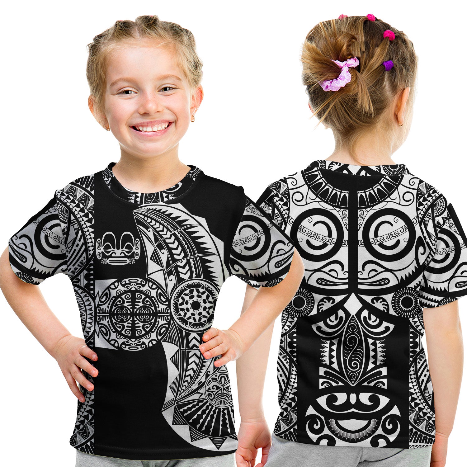 Marquesas Islands T Shirt Kid Marquesan Tattoo Original Style - Black LT8 Youth XL Size14 - Polynesian Pride