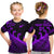 (Custom Personalised) New Zealand Rugby Maori T Shirt Kid Silver Fern Koru Vibes - Purple LT8 - Polynesian Pride