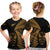 New Zealand Haka Rugby Maori T Shirt Kid Silver Fern Vibes - Gold LT8 - Polynesian Pride