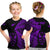 (Custom Personalised) New Zealand Haka Rugby Maori T Shirt Kid Silver Fern Vibes - Purple LT8 - Polynesian Pride