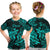 (Custom Personalised) Pisces Zodiac Polynesian T Shirt Kid Unique Style - Turquoise LT8 - Polynesian Pride