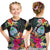 (Custom Personalised) Guam Polynesian T Shirt KID Tropical Flowers - Colorful Vibes LT8 - Polynesian Pride