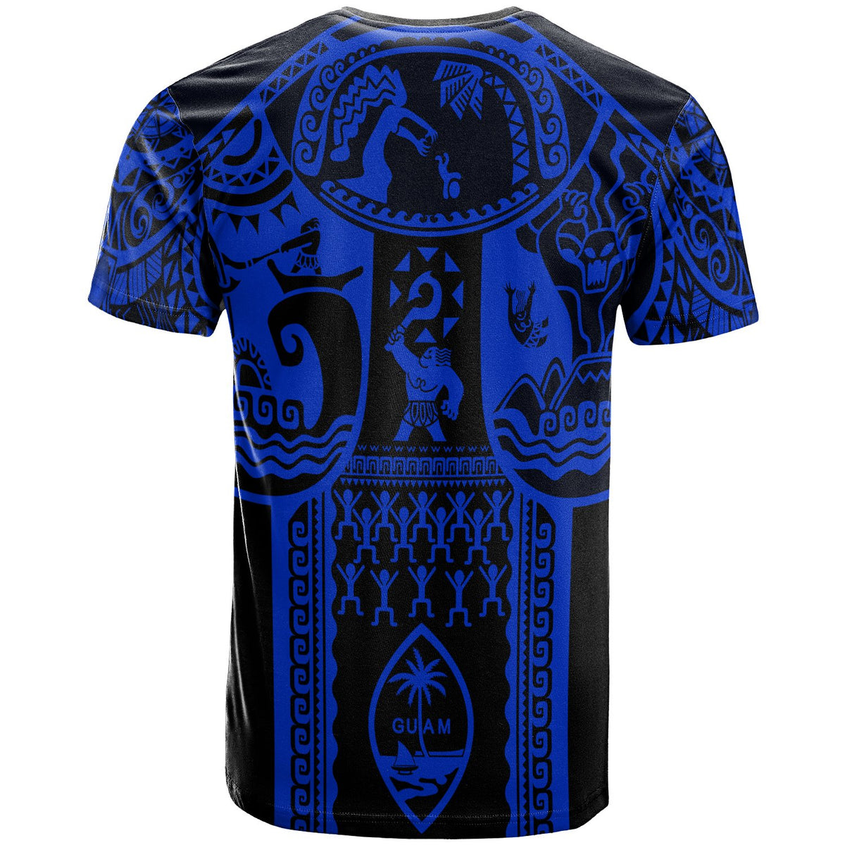 Polynesian T Shirt Guam Flag, Seal with Maui Moana Tattoo - Polynesian Pride