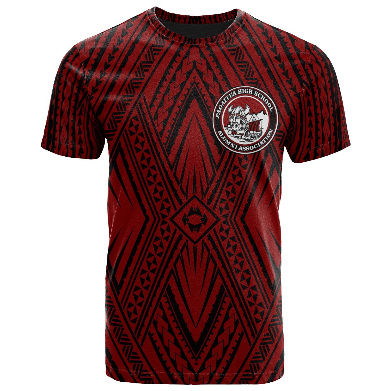 Samoa T Shirt Fagaitua High School Polynesian Patterns Unisex Red - Polynesian Pride