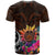 Custom Polynesian T Shirt Coat of Arm with Flowers & Polynesian Patterns - Polynesian Pride