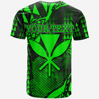 Custom Hawaii Kanaka Map T Shirt Green Style LT6 - Polynesian Pride