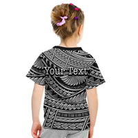 (Custom Personalised) Happy Fathers Day T Shirt KID Polynesian Patterns Black Style LT6 - Polynesian Pride