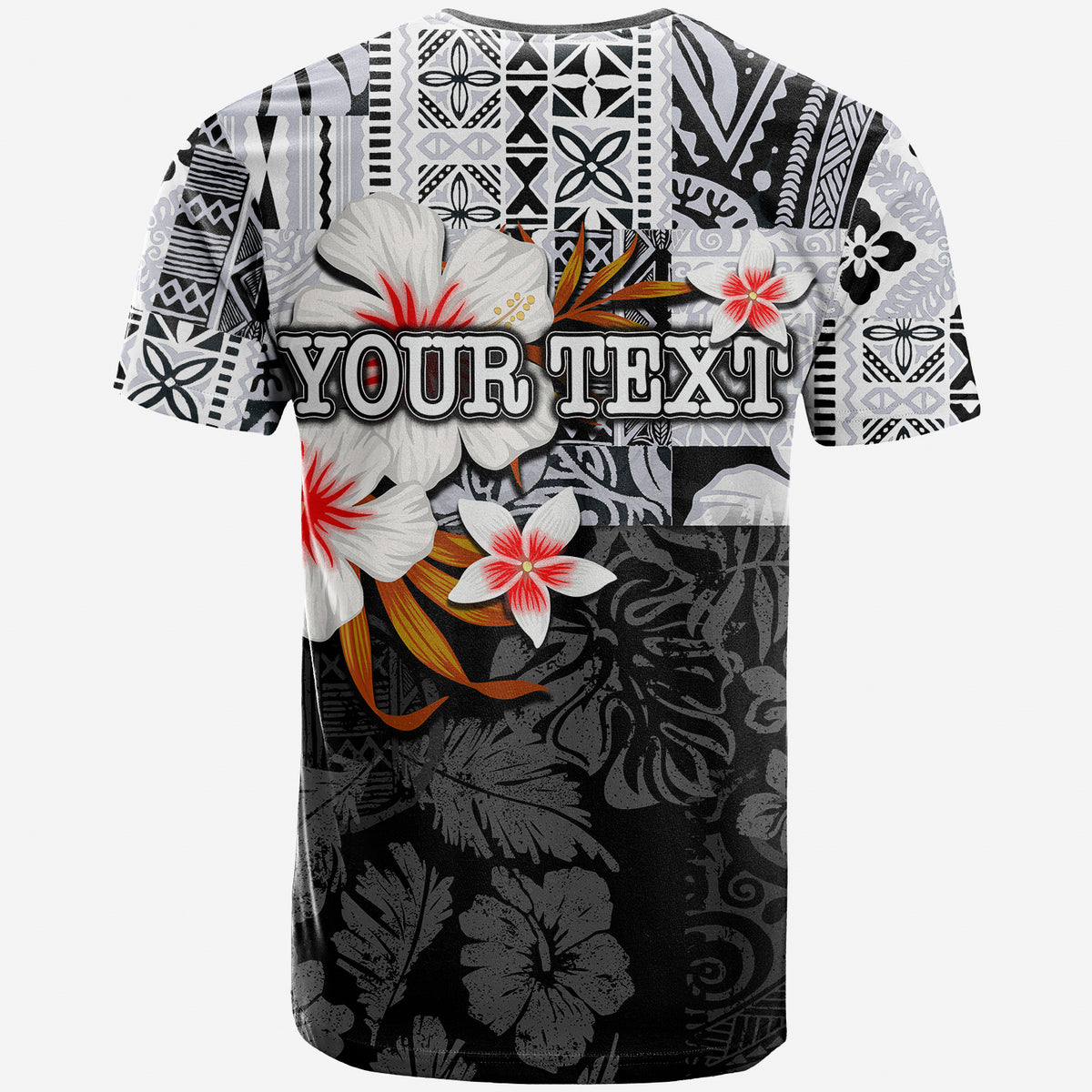 Custom Hammerhead shark T Shirt Hawaii Style White LT6 - Polynesian Pride