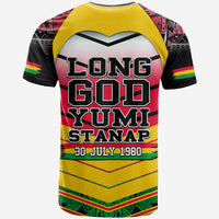 Polynesian Vanuatu 42 Anniversary T Shirt Custom LT6 - Polynesian Pride