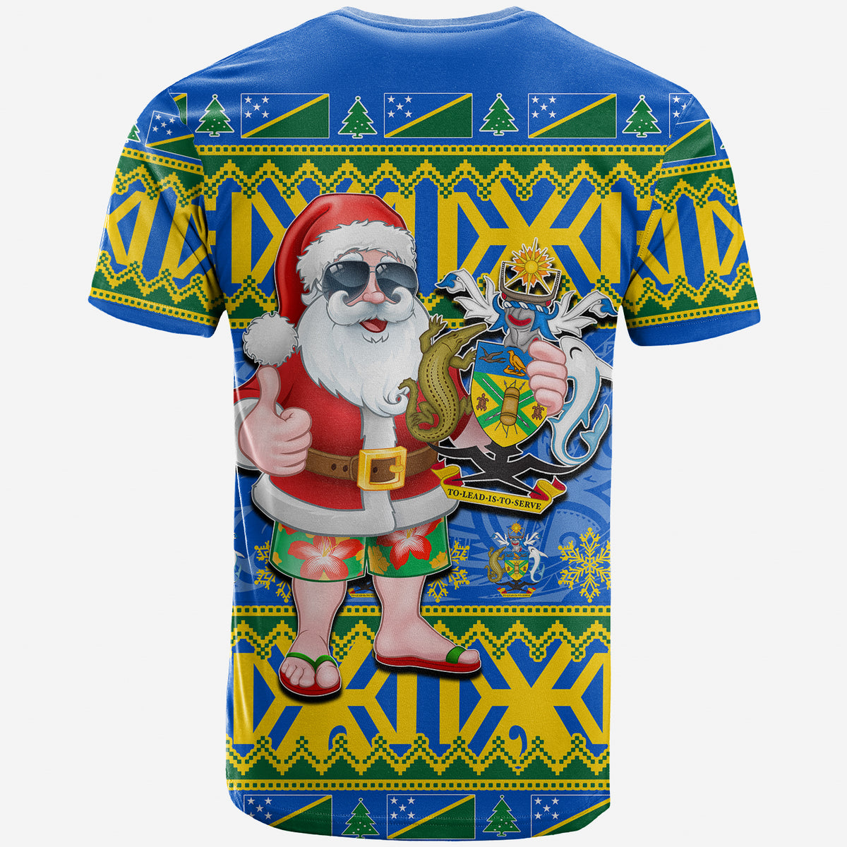 Solomon Islands Christmas T Shirt Cool Santa Claus LT6 - Polynesian Pride