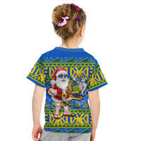 Solomon Islands Christmas T Shirt Kid Cool Santa Claus LT6 - Polynesian Pride