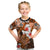 (Custom Personalised) Hammerhead Shark T Shirt Kid Hawaii Style Orange LT6 - Polynesian Pride