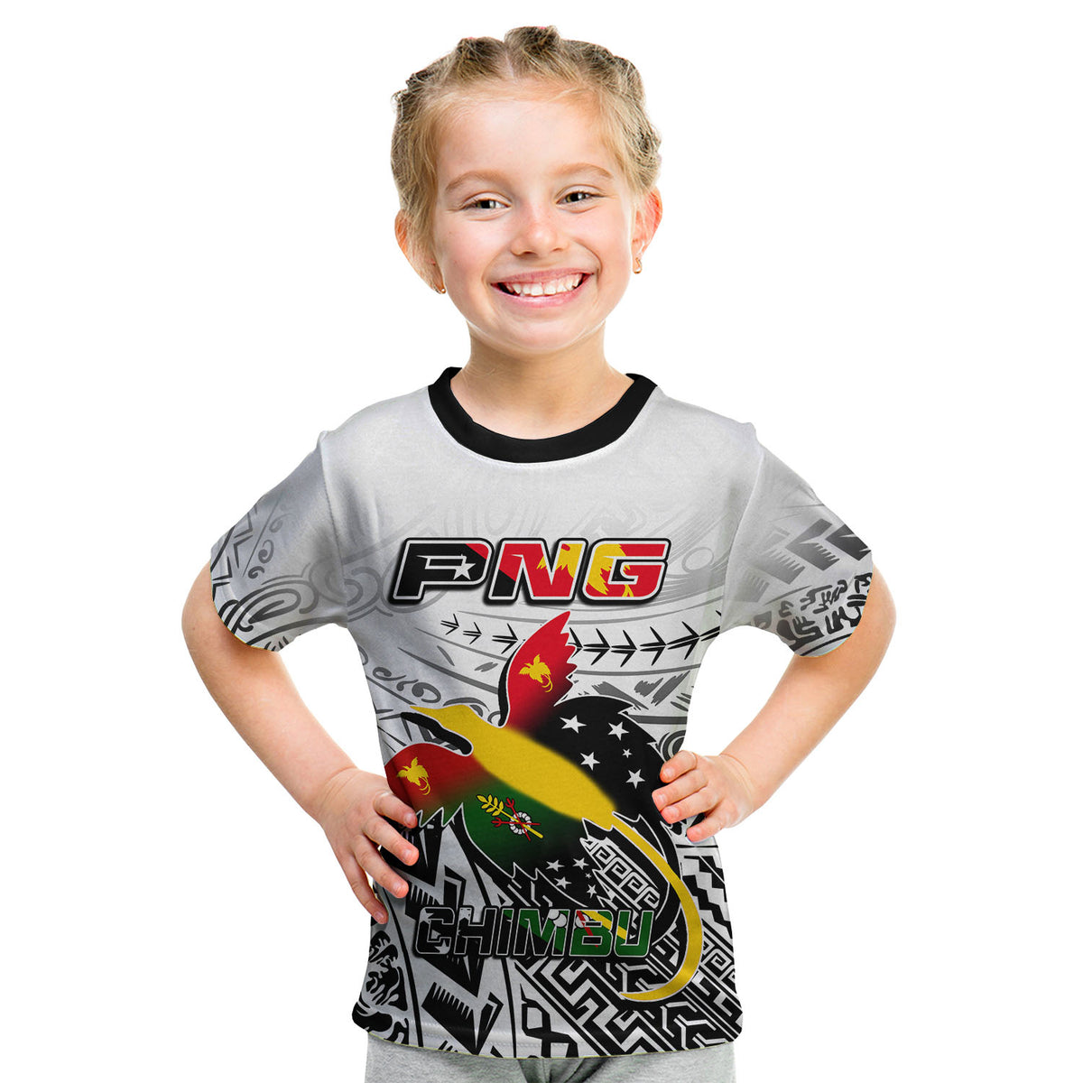 (Custom Personalised) Papua New Guinea And Chimbu Province T Shirt KID LT6 Youth XL Size14 - Polynesian Pride