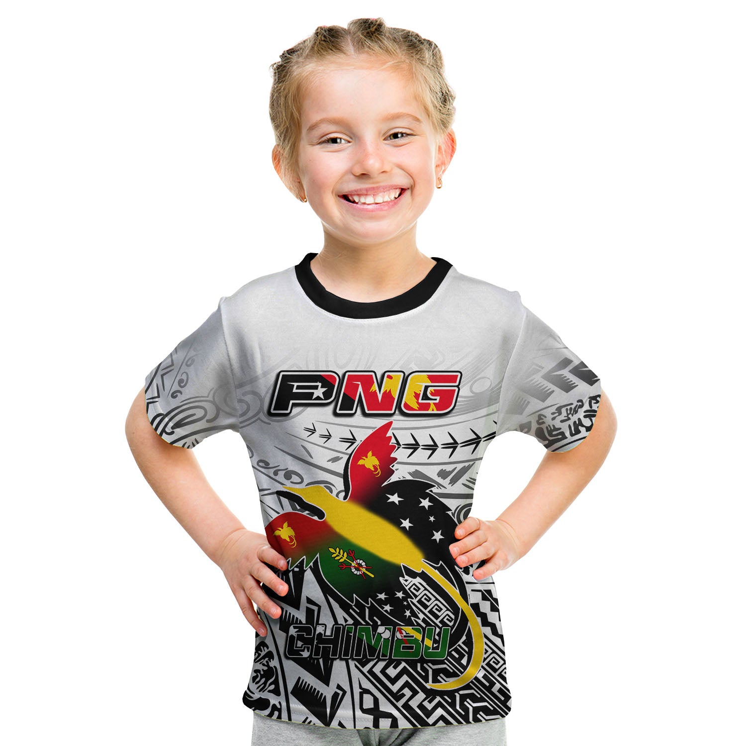 (Custom Personalised) Papua New Guinea And Chimbu Province T Shirt KID LT6 Youth XL Size14 - Polynesian Pride