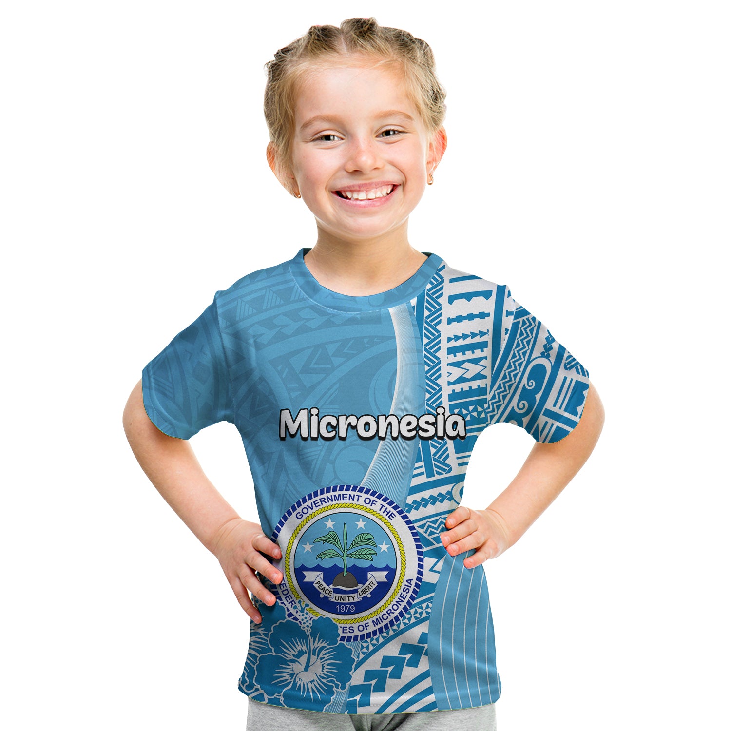 (Custom Personalised) Micronesia T Shirt KID Vibe Style LT6 - Polynesian Pride