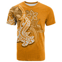 Custom Polynesian Hammerhead shark T Shirt Orange Style LT6 Unisex Orange - Polynesian Pride