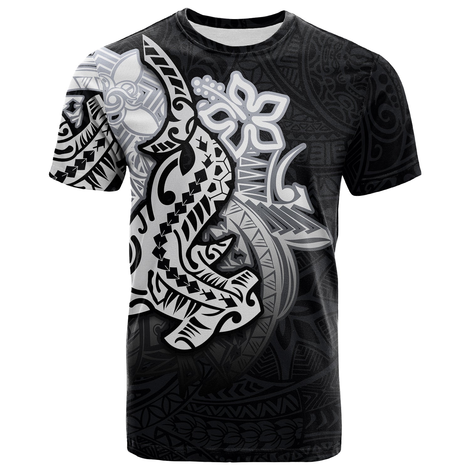 Custom Polynesian Hammerhead shark T Shirt Black Style LT6 Unisex Black - Polynesian Pride