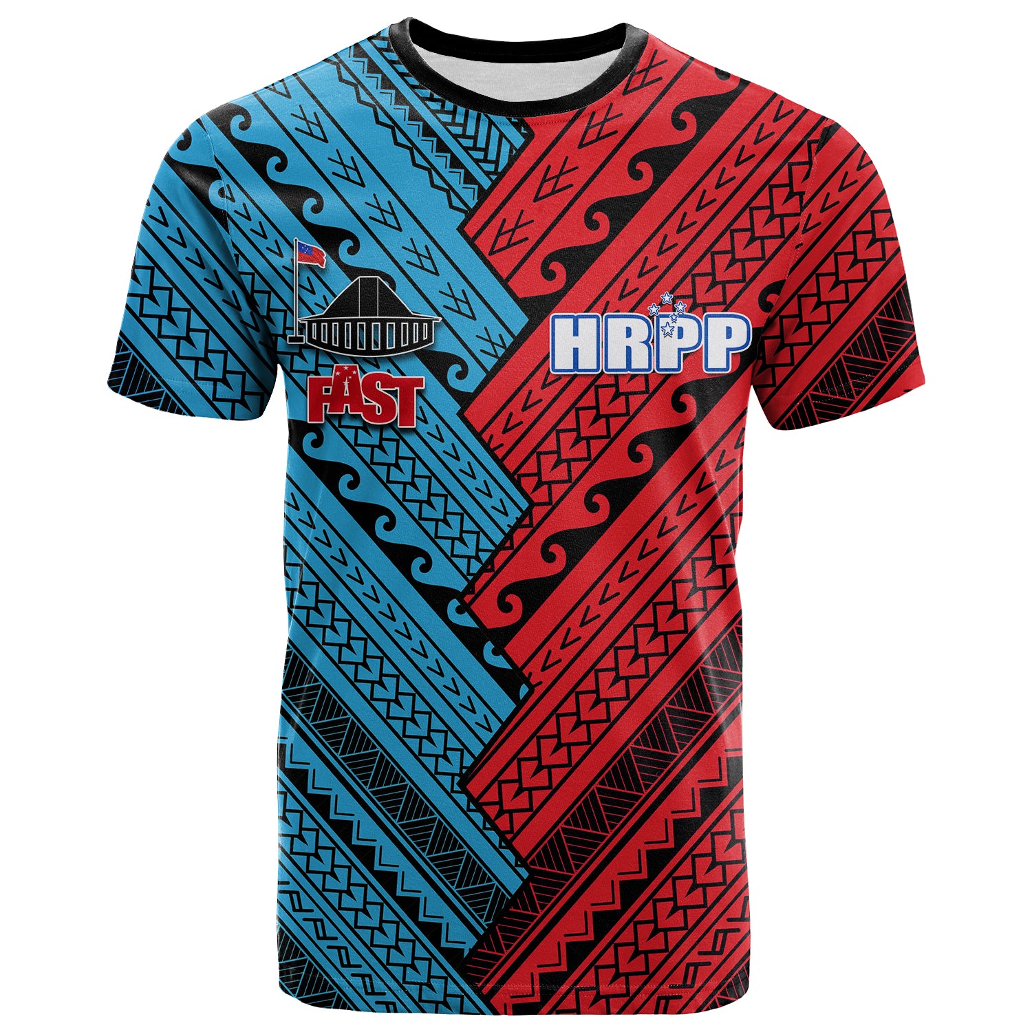 HRPP And Fast Samoa T Shirt Half Style LT6 Unisex Blue - Polynesian Pride