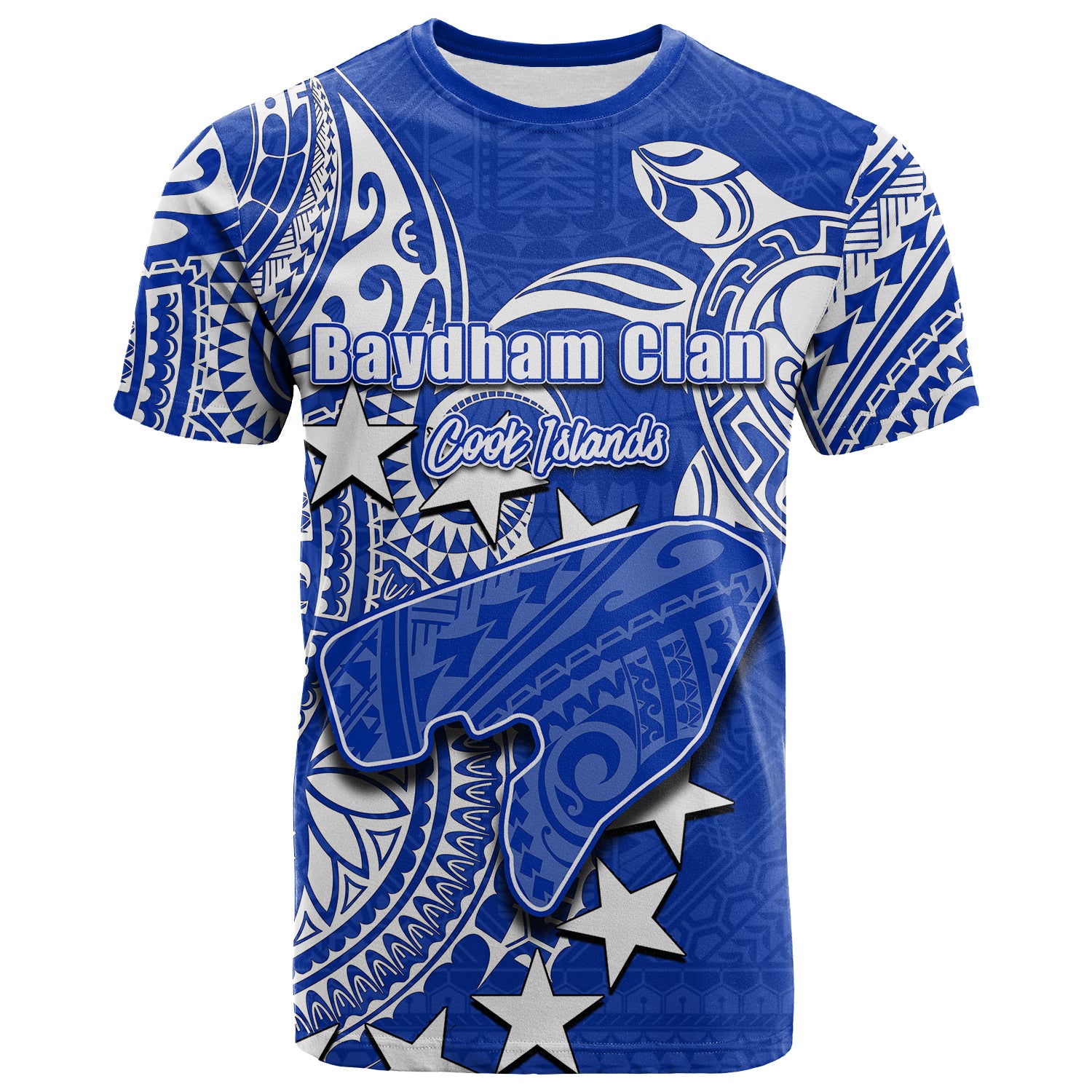 Custom Cook Islands T Shirt Pukapuka Baydham Clan LT6 Unisex Blue - Polynesian Pride