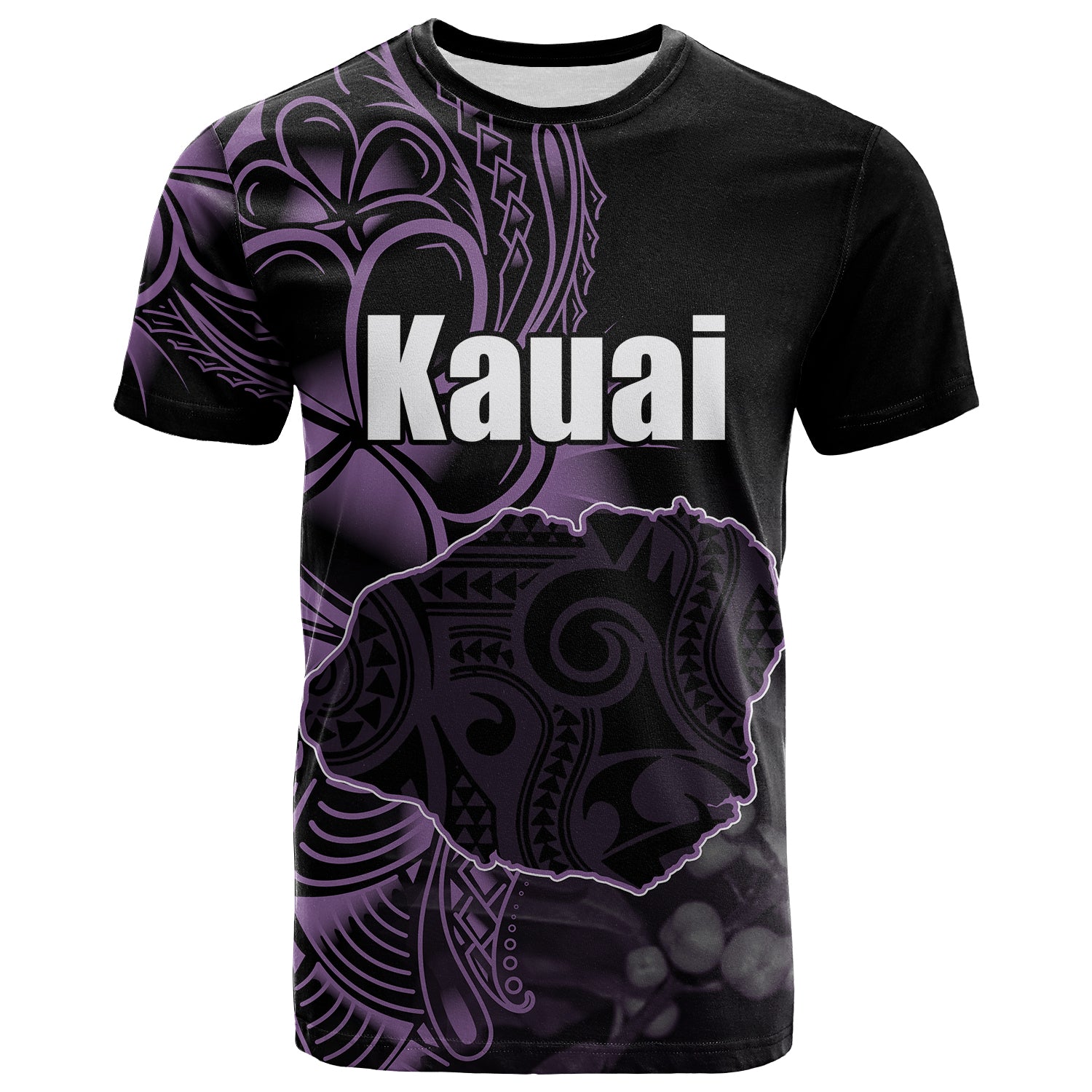 Custom Hawaiian Islands T Shirt Kauai LT6 Unisex Purple - Polynesian Pride