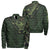 Hawaii Army Niho Mano Sleeve Zip Bomber Jacket - Camo Map - AH Green Unisex - Polynesian Pride