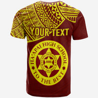 Custom Haapai High School T Shirt Maroon and Gold LT4 - Polynesian Pride