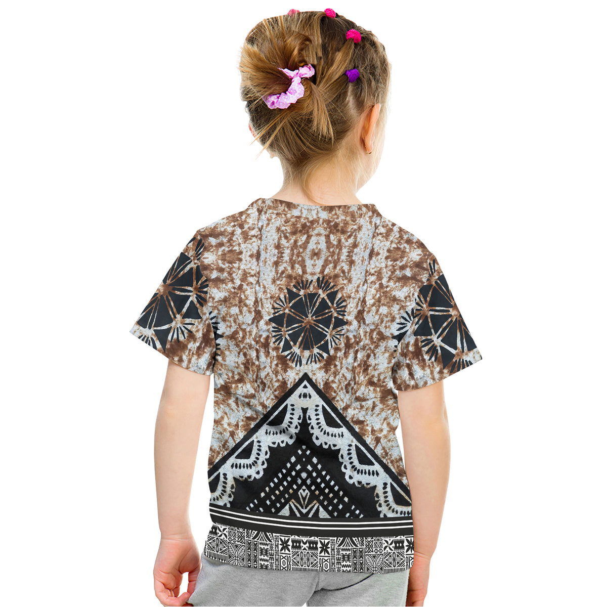 Fiji Masi Brown T Shirt LT9 - Polynesian Pride