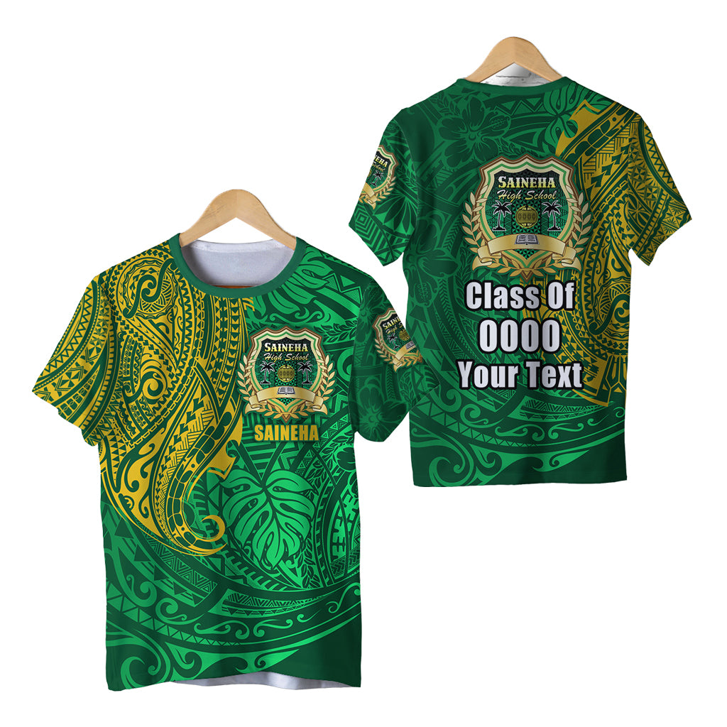 Custom Saineha Tonga T Shirt Polynesian Special Class of LT16 Unisex Green - Polynesian Pride