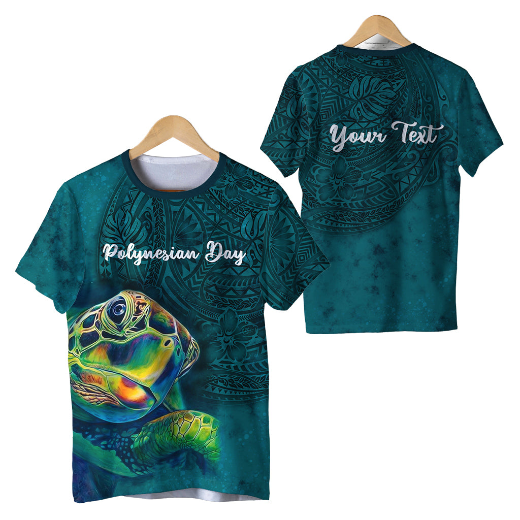 Custom Polynesian Day T Shirt Ocean Style LT16 Unisex Blue - Polynesian Pride