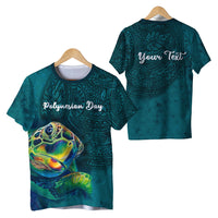 Custom Polynesian Day T Shirt Ocean Style LT16 Unisex Blue - Polynesian Pride