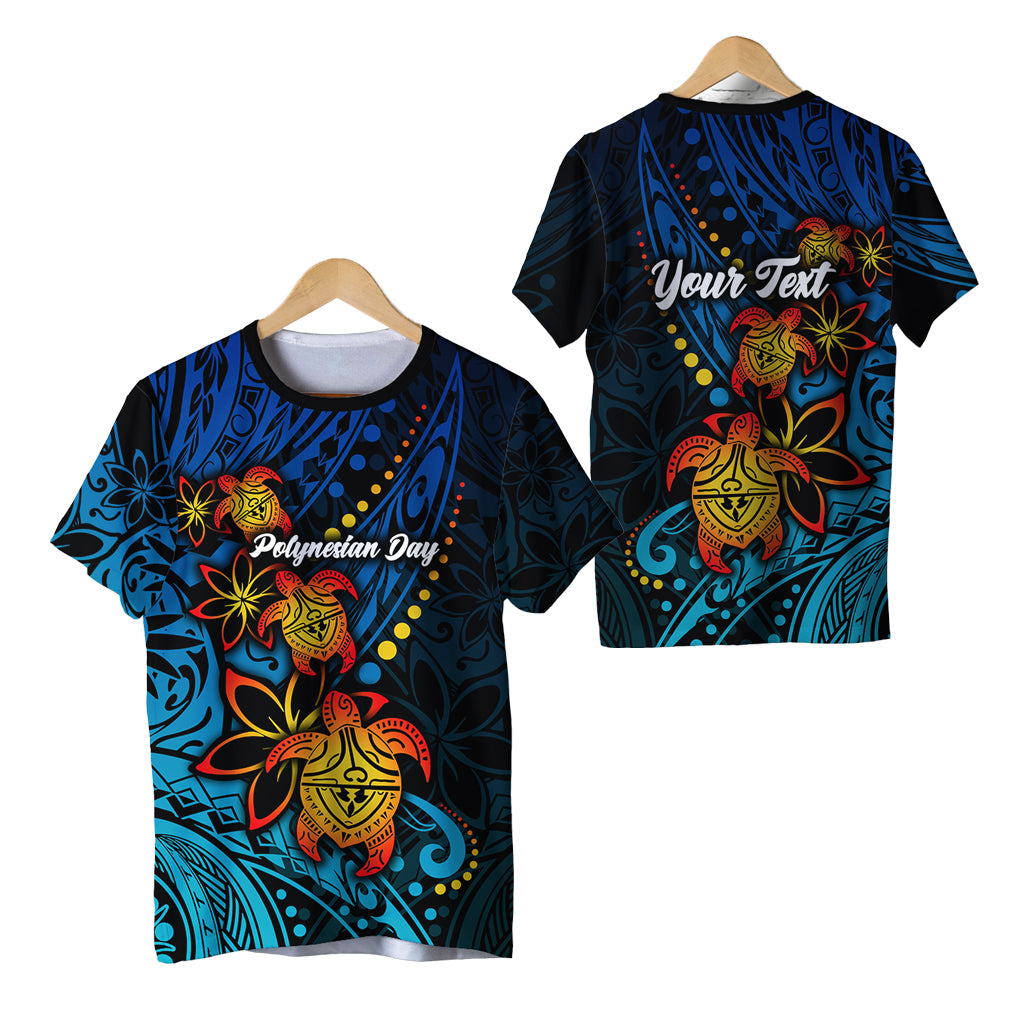 Custom Polynesian Day T Shirt Turtle Style LT16 Unisex Blue - Polynesian Pride